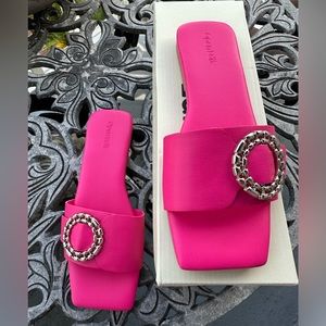🩷PINK SLIDES, Open Edit / Nordstrom, The Lely Slide, size 7 NWT